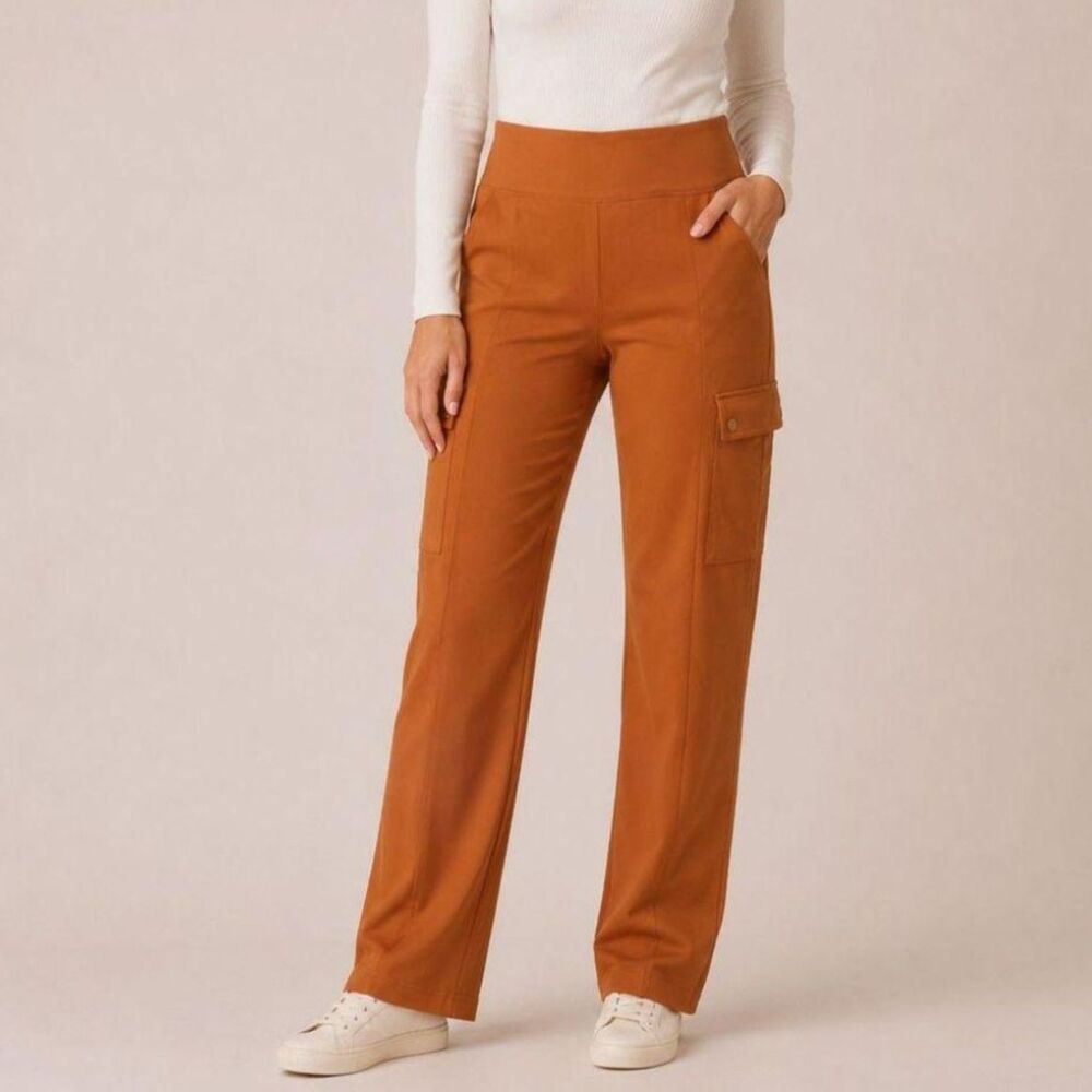Athleta Delancey Straight Cargo Pant in Rust Orange, 2X (D1)
